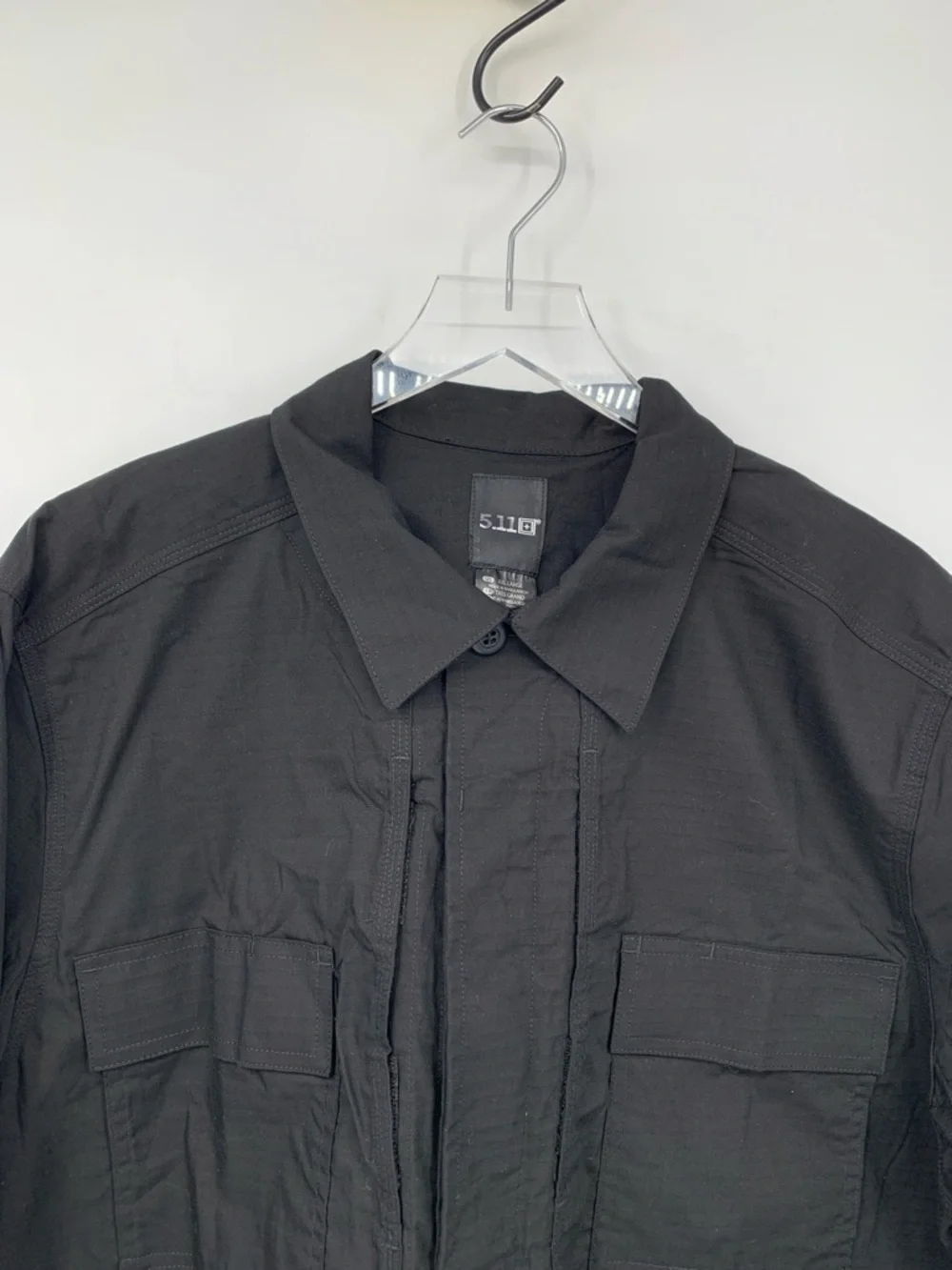 5.11 Tactical TDU Long sleeve shirt button Black ripstop men new X-Large XL